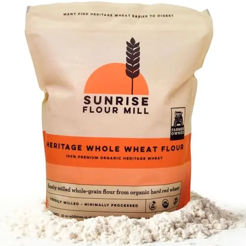 Bag of Sunrise Flour Mill Heritage Organic Whole Wheat Flour