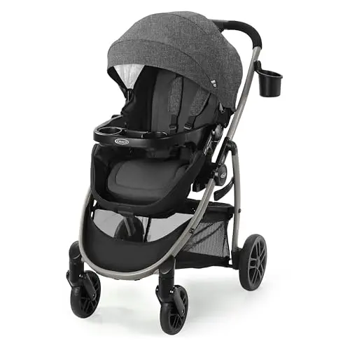 Graco Redmond Modes Pramette stroller showing conversion from pramette to toddler seat