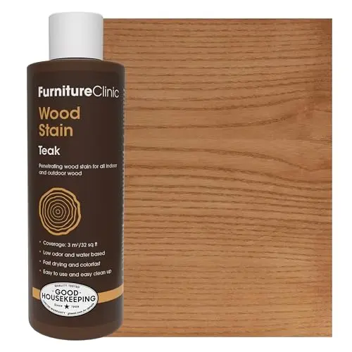 Furniture Clinic Water Based Wood Stain bottle in Teak color