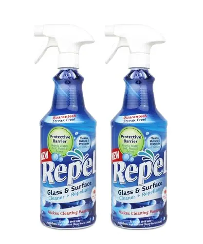 Unelko Clean-X REPEL Glass & Surface Cleaner bottle with sprayer