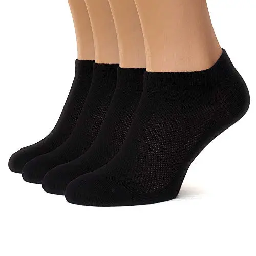 Duna Ankle Socks for women, ultra-thin breathable cotton sport socks in a pack of four