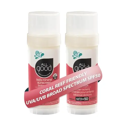 All Good Baby and Kids Mineral Sunscreen Butter Stick in a tube