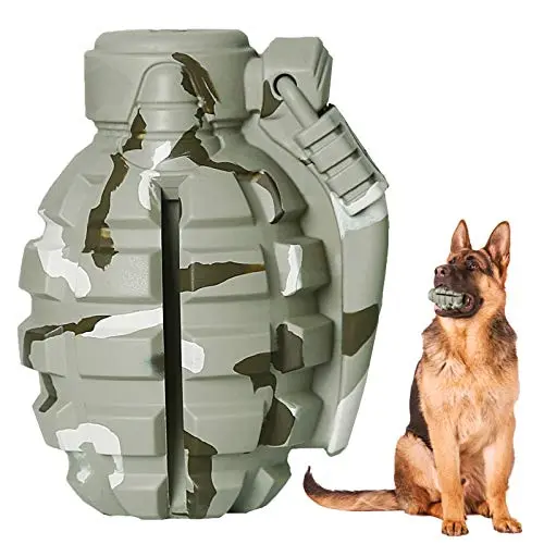 Fairsh camouflage green rubber grenade-shaped dog toy