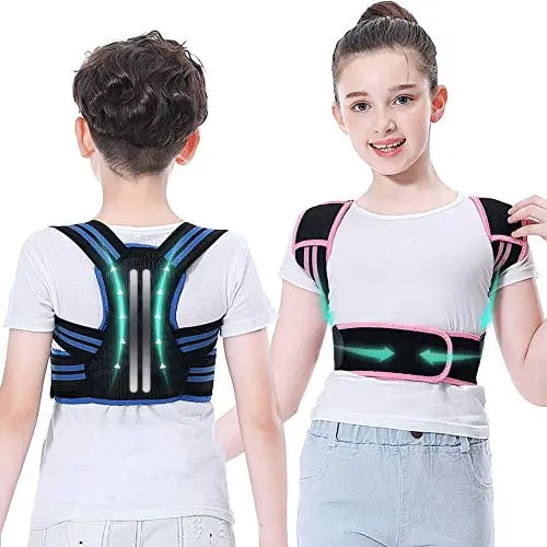 Lexniush adjustable upper back posture corrector brace for kids and teens