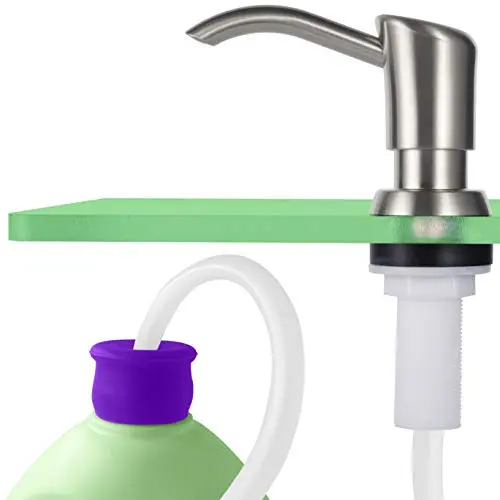 GAGALIFE brushed nickel counter soap dispenser with 40 inch tube