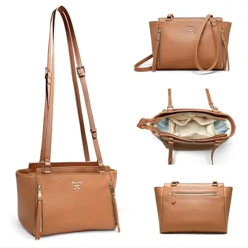 MISS FONG small crossbody diaper bag clutch in brown