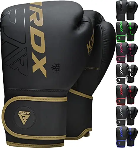 RDX Kara series black kids boxing gloves showing ventilated palm