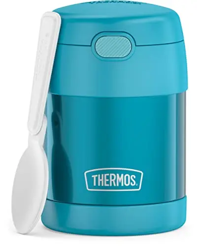 THERMOS FUNTAINER 10 oz Kids Insulated Food Jar in Teal with push-button lid