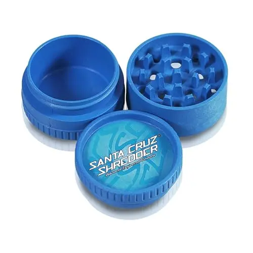 Santa Cruz Shredder 3-Piece Medium Herb Grinder in Blue
