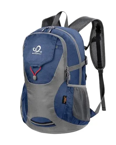WATERFLY 30L Lightweight Packable Hiking Backpack shown in blue
