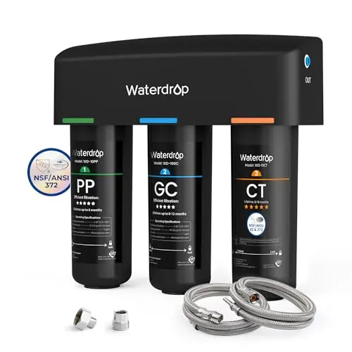 Waterdrop TSA 8-stage under sink water filter system with multiple filter cartridges