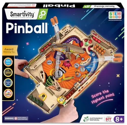 Smartivity DIY wooden pinball machine building kit for kids