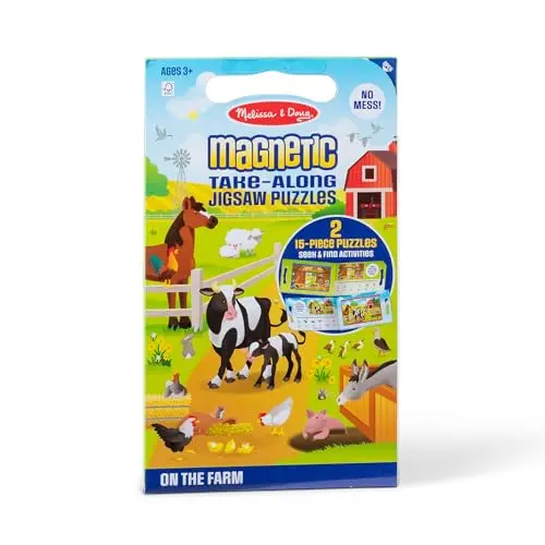 Melissa & Doug magnetic farm puzzle set in a fold-out case