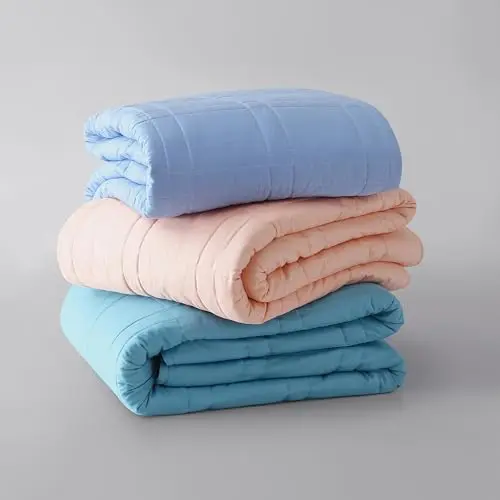 BALOO indigo weighted blanket for kids and adults made of 100% cotton