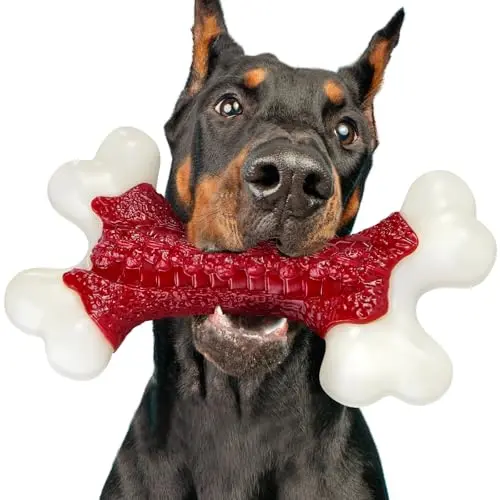 Kseroo red spine-shaped nylon dog chew bone