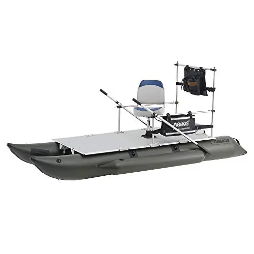 AQUOS 11.5ft green inflatable pontoon boat