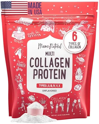 Mama Natural Multi Collagen Protein Powder Types I, II, III, V, X