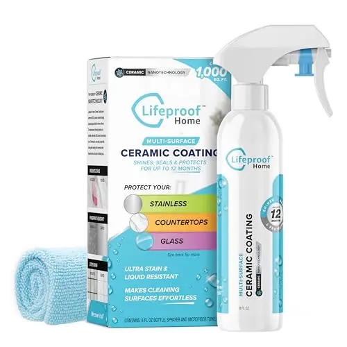 Lifeproof ceramic coating spray kit with microfiber towel for application