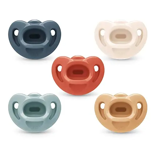 NUK Comfy pacifier 5-pack with heart-shaped shield for newborns