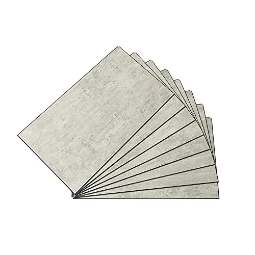 Palisade interlocking vinyl wall tiles in a wind gust color pattern