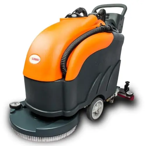 SUNMAX RT50 walk-behind floor scrubber dryer machine with large tanks