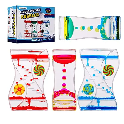 XINBAOHONG colorful liquid motion bubbler sensory timer toys