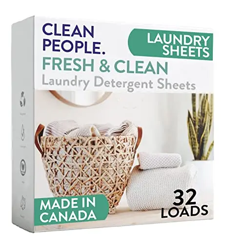 Clean People Laundry Detergent Sheets in paper packaging