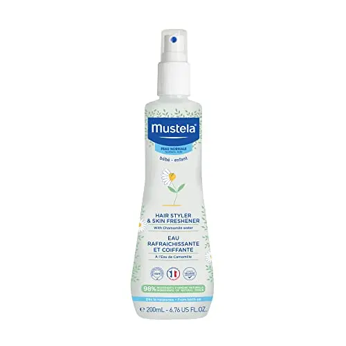 Mustela Baby Hair Styler & Skin Freshener spray bottle