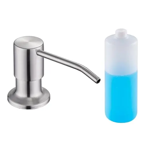 Wardock brushed nickel stainless steel sink soap dispenser
