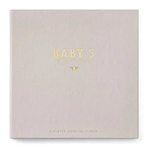 Lucy Darling Honey Bee baby memory book with honeycomb and floral patterns