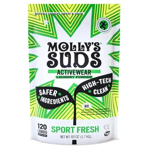 Molly's Suds Extra Strength Active Wear Laundry Detergent powder bag