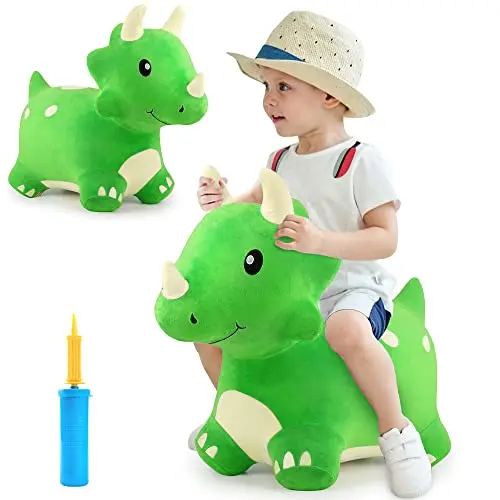 iPlay iLearn Bouncy Pals Dinosaur Hopper ride on triceratops toy
