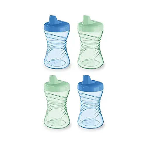 NUK Fun Grips sippy cup with textured hard spout and hourglass shape