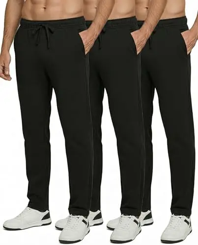 Real Essentials Tech Fleece Athletic Casual Sweatpants in a three-pack