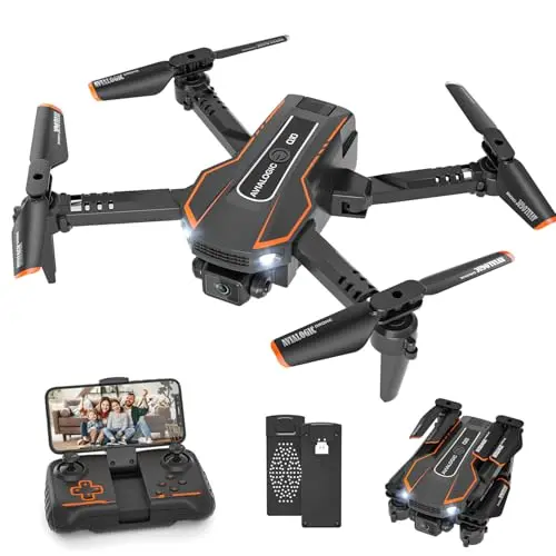 AVIALOGIC black mini drone with camera and propeller guards for kids