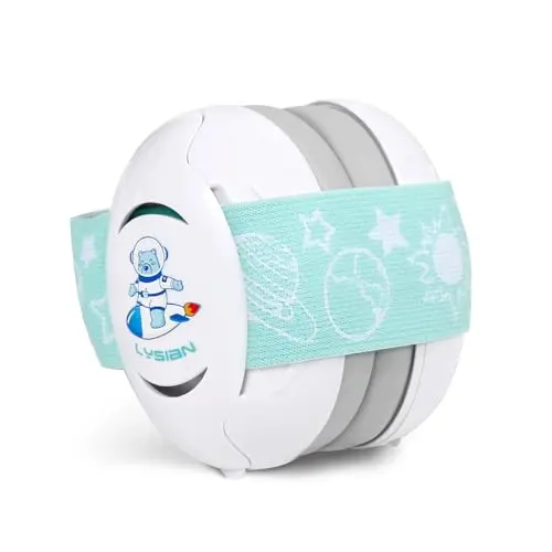 LYSIAN white baby noise cancelling earmuffs