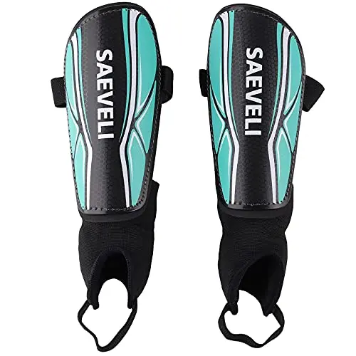 Saeveli soccer shin guards with ankle protection for toddlers