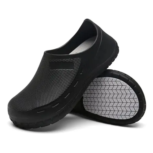 JSWEI Men's non-slip waterproof safety work shoes