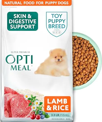 Optimeal Puppy Toy Breed dry dog food bag