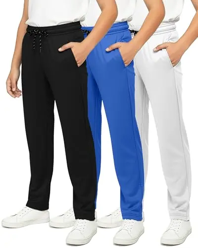Real Essentials Mesh Open Bottom Sweatpants for active boys