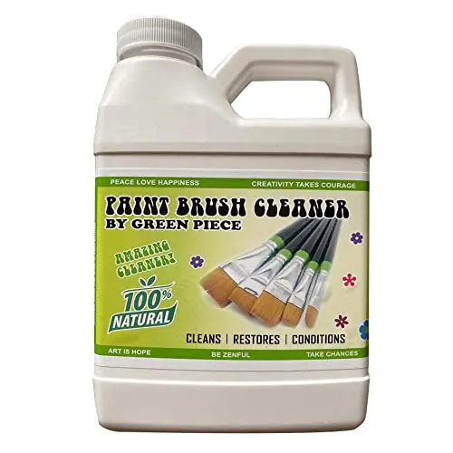 Green Piece Paint Brush Cleaner & Restorer natural formula bottle
