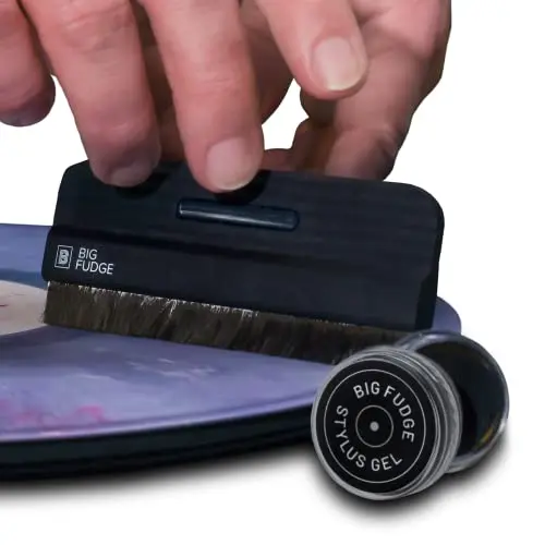Big Fudge basic vinyl record cleaning kit with anti-static brush and stylus gel