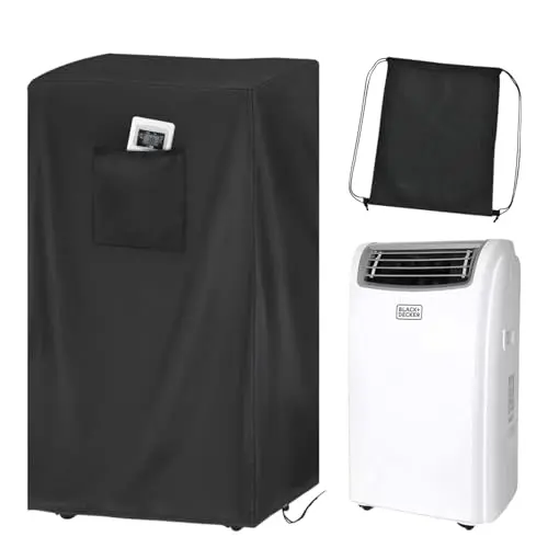 Little World portable air conditioner cover in black with medium size