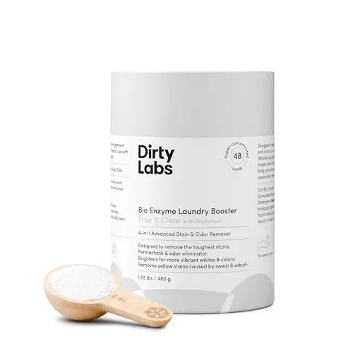 Dirty Labs Bio Enzyme Laundry Booster powder in cardboard container