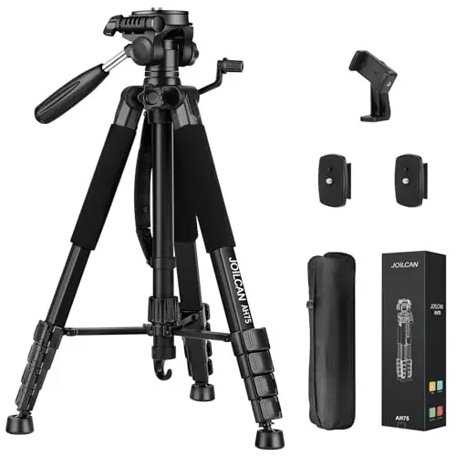 JOILCAN 74-inch Professional Aluminum Tripod