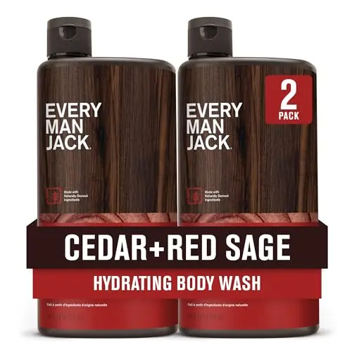 Every Man Jack Cedar + Red Sage Body Wash bottles