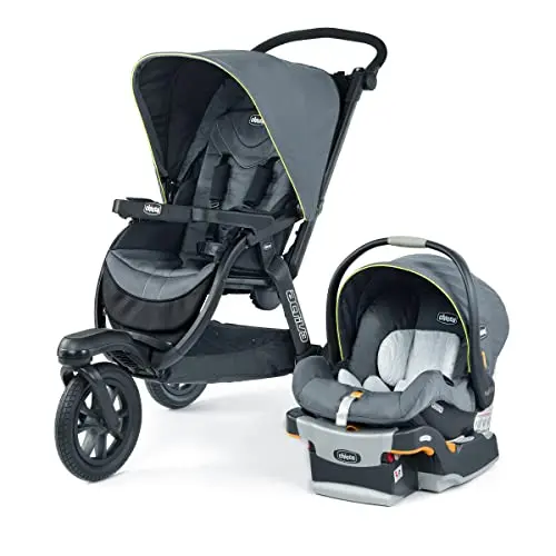 Chicco Activ3 Jogging Stroller Travel System in Solar Grey color