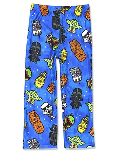Disney boys Star Wars pajama pants with galaxy print and characters like Darth Vader and Baby Yoda