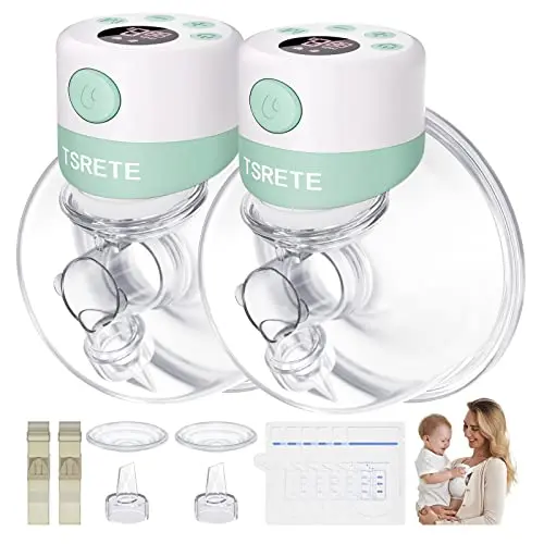 TSRETE Green Wearable Hands-Free Breast Pump