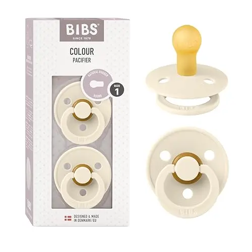 BIBS natural rubber baby pacifiers in assorted colors